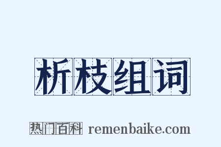 析枝组词是什么意思的图片